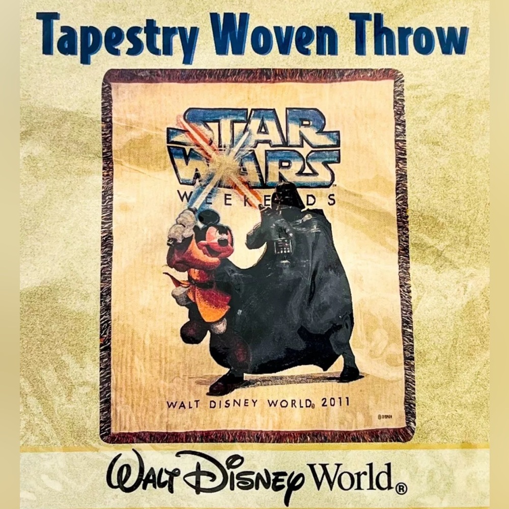 DISNEY STAR WARS WEEKENDS 2011 THROW BLANKET DARTH VADER NEW USA MICKEY MOUSE